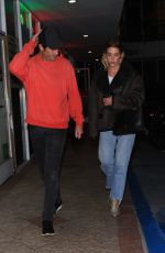 ASHLEY BENSON and Brandon Davis Out for a Dinner Date at Sushi Park in West Hollywood 10/08/2024