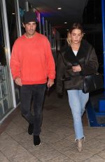 ASHLEY BENSON and Brandon Davis Out for a Dinner Date at Sushi Park in West Hollywood 10/08/2024