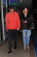 ASHLEY BENSON and Brandon Davis Out for a Dinner Date at Sushi Park in West Hollywood 10/08/2024