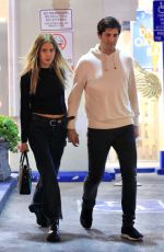 ASHLEY BENSON and Brandon Davis Out for Dinner Date at Sushi Park in West Hollywood 10/16/2024