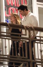 ASHLEY BENSON and Brandon Davis Out for Dinner Date at Sushi Park in West Hollywood 10/16/2024
