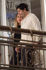 ASHLEY BENSON and Brandon Davis Out for Dinner Date at Sushi Park in West Hollywood 10/16/2024