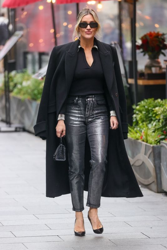 ASHLEY ROBERTS Arrives at Heart Radio in London 10/15/2024