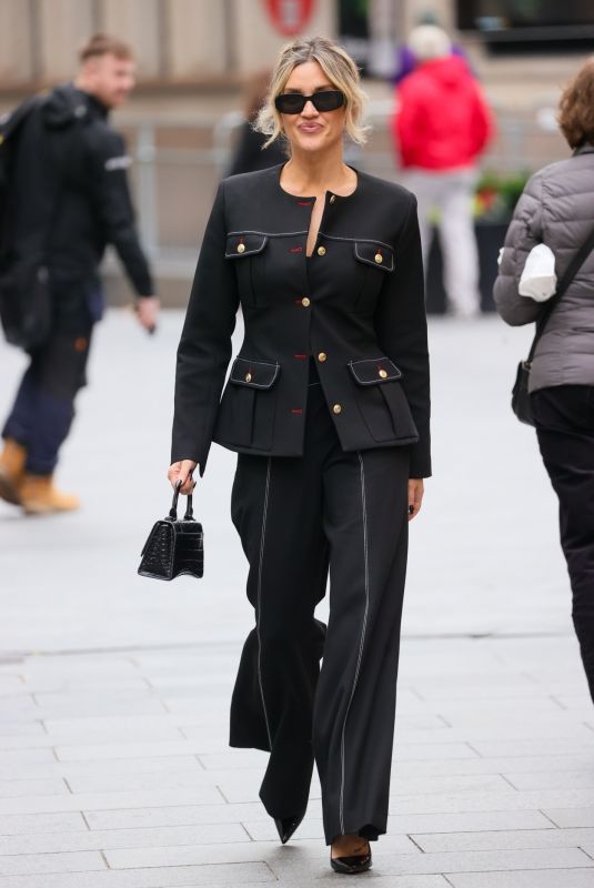 ASHLEY ROBERTS Arrives at Heart Radio in London 10/21/2024