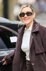 ASHLEY ROBERTS Arrives at Heart Radio in London 10/30/2024