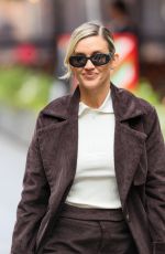 ASHLEY ROBERTS Arrives at Heart Radio in London 10/30/2024