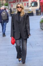 ASHLEY ROBERTS in a Black Blazer and Trousers Out in Londn 10/17/2024