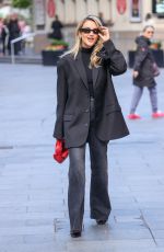 ASHLEY ROBERTS in a Black Blazer and Trousers Out in Londn 10/17/2024