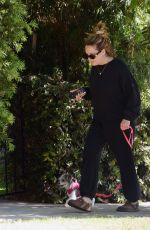 ASHLYE TISDALE Out for a Walk with Her Dog in Los Angeles 10/02/2024
