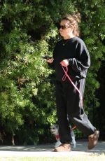 ASHLYE TISDALE Out for a Walk with Her Dog in Los Angeles 10/02/2024