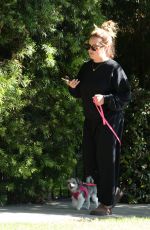 ASHLYE TISDALE Out for a Walk with Her Dog in Los Angeles 10/02/2024