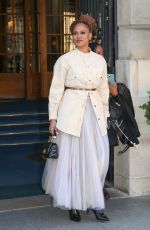 AVA DUVERNAY Leaves Her Hotel at Paris Fashion Week 10/01/2024