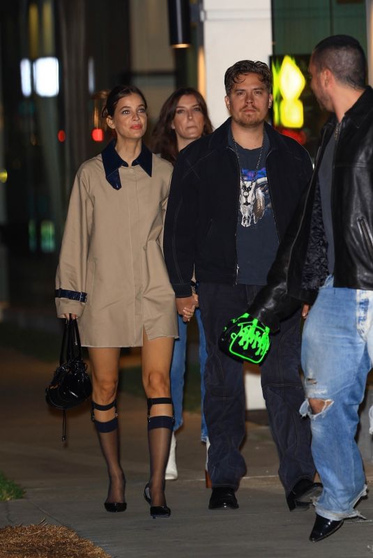 BARBARA PALVIN and Dylan Sprouse Arrives at MIMCHIK Store Opening in West Hollywood 10/18/2024