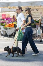 BARBARA PALVIN and Dylan Sprouse Out with Their Dog at Beverly Hills Farmers Market 10/06/2024