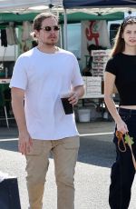 BARBARA PALVIN and Dylan Sprouse Out with Their Dog at Beverly Hills Farmers Market 10/06/2024