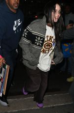 BILLIE EILISH Arrives at SNL After-party in New York 10/20/2024