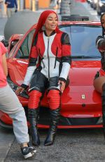 BLAC CHYNA Shooting a Promotional Content in Beverly Hills 10/09/2024