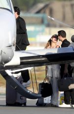 BROOKS NADER and Gleb Savchenko Boarding a Private Jet in Los Angeles 10/09/2024