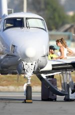 BROOKS NADER and Gleb Savchenko Boarding a Private Jet in Los Angeles 10/09/2024
