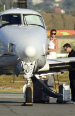 BROOKS NADER and Gleb Savchenko Boarding a Private Jet in Los Angeles 10/09/2024