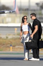 BROOKS NADER and Gleb Savchenko Boarding a Private Jet in Los Angeles 10/09/2024