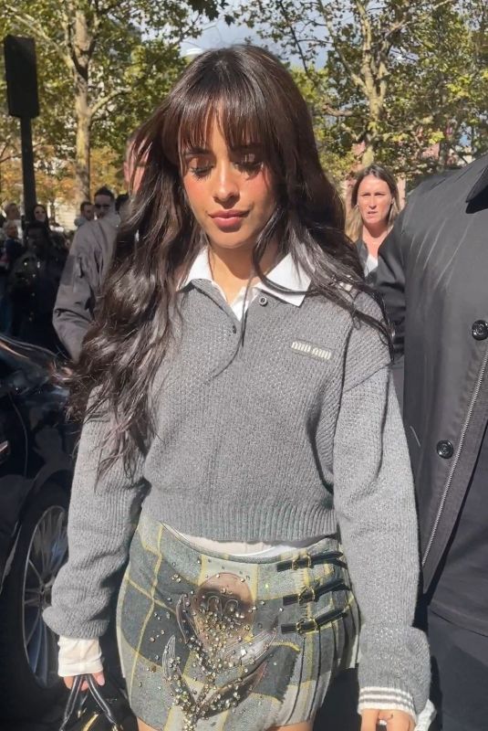 CAMILA CABELLO Leaves Miu Miu Fashion Show in Paris 10/01/2024