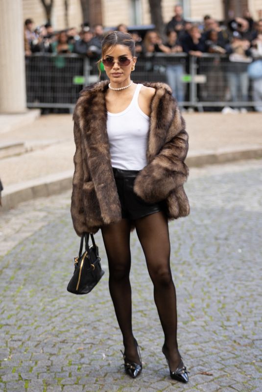 CAMILA COELHO Arrives at Miu Miu Fashion Show at Paris Fashion Week 10/01/2024