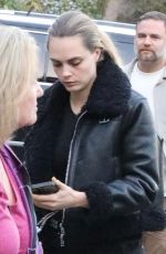 CARA DELEVIGNE Arrives at Joni Mitchell