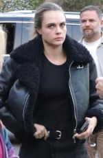 CARA DELEVIGNE Arrives at Joni Mitchell