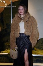 CARA DELEVINGNE Arrives at Burberry Flagship Store Opening in New York 10/16/2024