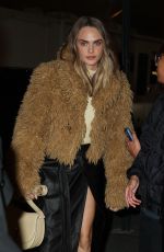 CARA DELEVINGNE Arrives at Burberry Flagship Store Opening in New York 10/16/2024