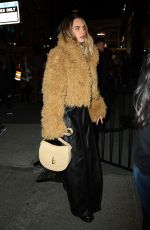 CARA DELEVINGNE Arrives at Burberry Flagship Store Opening in New York 10/16/2024