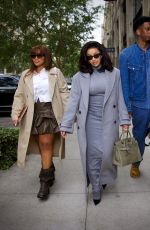 CARDI B in a Monochrome Grey Ensemble Heading to a Business Meeting in Los Angeles 10/21/2024