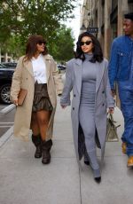 CARDI B in a Monochrome Grey Ensemble Heading to a Business Meeting in Los Angeles 10/21/2024