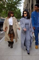 CARDI B in a Monochrome Grey Ensemble Heading to a Business Meeting in Los Angeles 10/21/2024