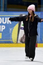 CHELSEE HEALEY Rehearsing with Her Trainer for Dancing On Ice Live Shows in Manchester 10/14/2024