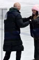 CHELSEE HEALEY Rehearsing with Her Trainer for Dancing On Ice Live Shows in Manchester 10/14/2024
