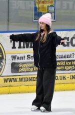 CHELSEE HEALEY Rehearsing with Her Trainer for Dancing On Ice Live Shows in Manchester 10/14/2024