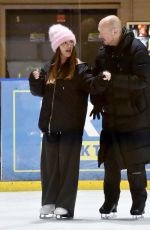CHELSEE HEALEY Rehearsing with Her Trainer for Dancing On Ice Live Shows in Manchester 10/14/2024