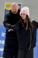 CHELSEE HEALEY Rehearsing with Her Trainer for Dancing On Ice Live Shows in Manchester 10/14/2024