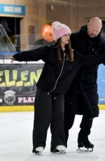 CHELSEE HEALEY Rehearsing with Her Trainer for Dancing On Ice Live Shows in Manchester 10/14/2024
