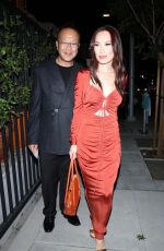 CHRISTINE CHIU Leaves Chez Mia After Dinner in West Hollywood 10/05/2024