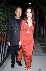 CHRISTINE CHIU Leaves Chez Mia After Dinner in West Hollywood 10/05/2024