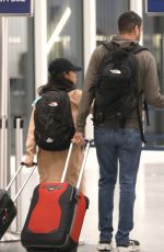 CORINNE FOXX and Her New Husband at LAX Airport 10/02/2024