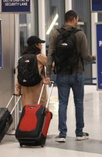 CORINNE FOXX and Her New Husband at LAX Airport 10/02/2024