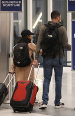 CORINNE FOXX and Her New Husband at LAX Airport 10/02/2024
