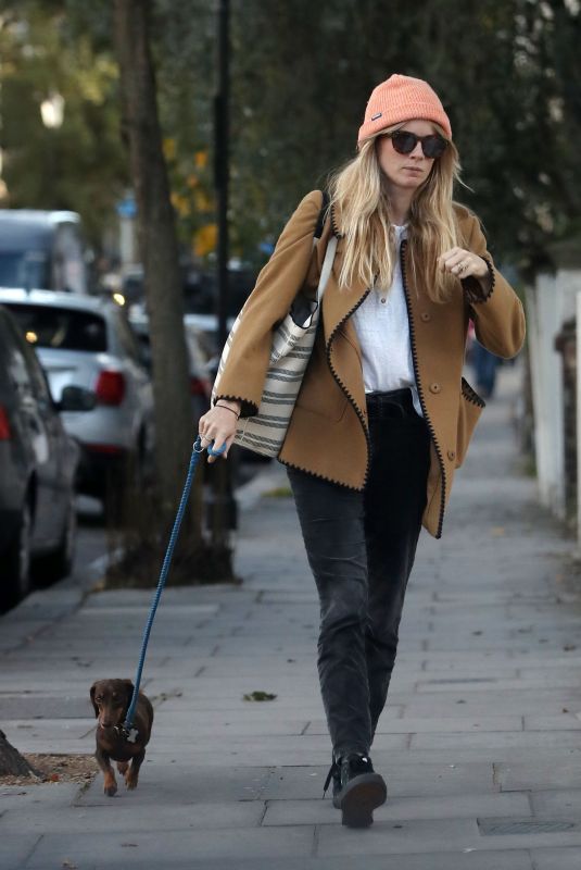 CRESSIDA BONAS Out with Her Dog at Notting Hill 10/17/2024