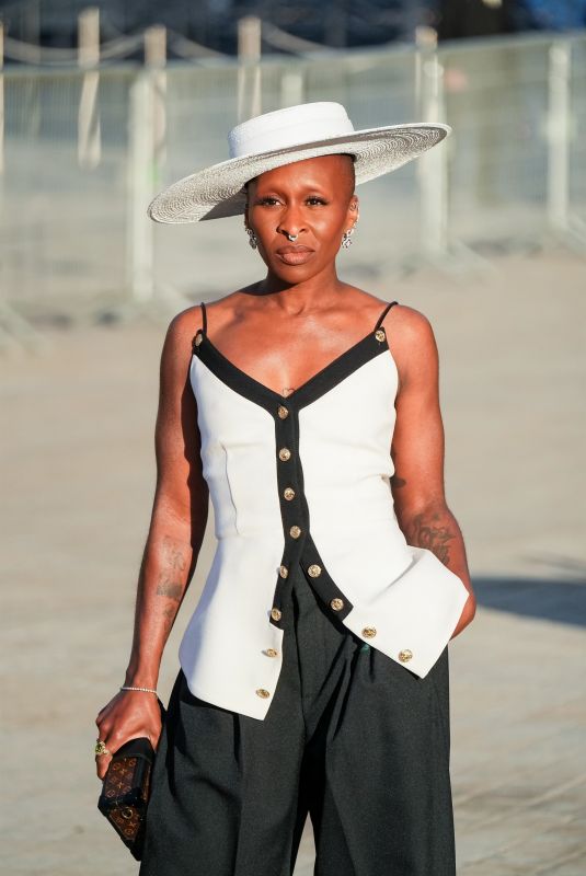 CYNTHIA ERIVO Arrives at Louis Vuitton Paris Dhow at Paris Fashion Week 10/012/024