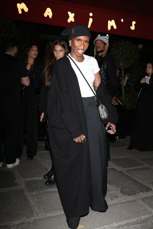 CYNTHIA ERIVO Leaves Louis Vuitton Afterparty at Paris Fashion Week 10/01/2024