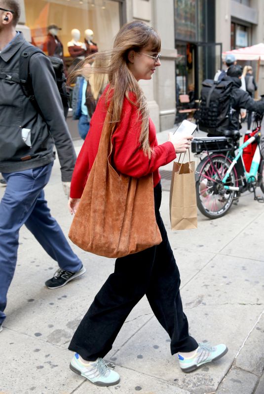 DAKOTA JOHNSON Out Shopping in New York 10/15/2024